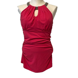 White House Black Market Red Halter Top